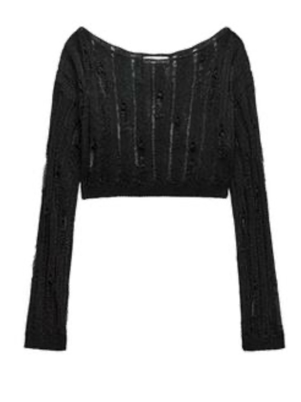 NEW ZARA OPEN KNIT CROPPED SWEATER - MEDIUM | REF. 6427/114